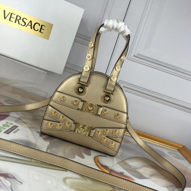 Versace Chain Handbags DBFG309 Bowling Bag Small Gold